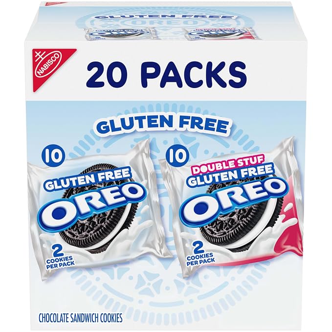 OREO gluten-free Original and Double Stuf variety box, 20 snack packs