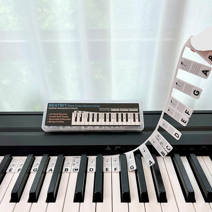 BEATBIT removable silicone piano note guide with storage box