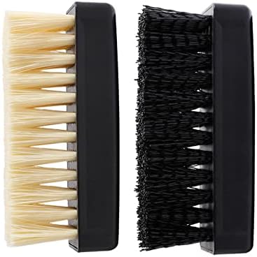 GUZI shoe cleaning brushes with soft and stiff bristles, two-piece set