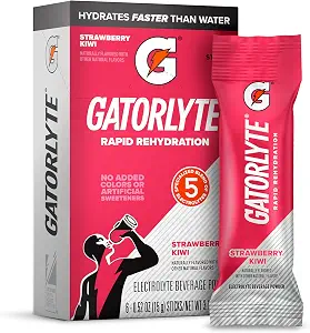 Gatorlyte strawberry kiwi powder, six-packet box