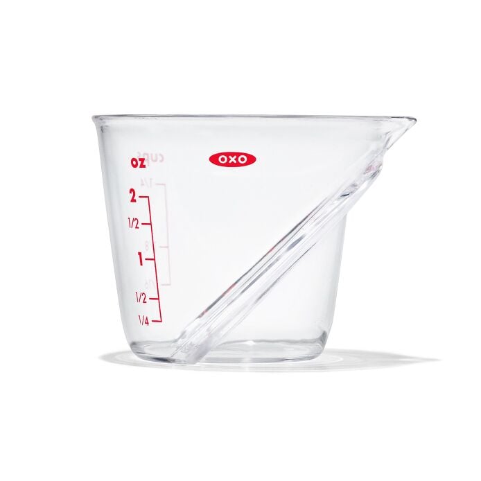 OXO Mini Angled Measuring Cup with measurements visible from above